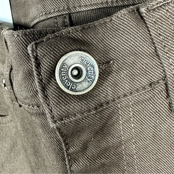 Eleventy High Rise Wide Leg Flare Pants Size US 2 Chocolate Brown - Picture 5 of 12